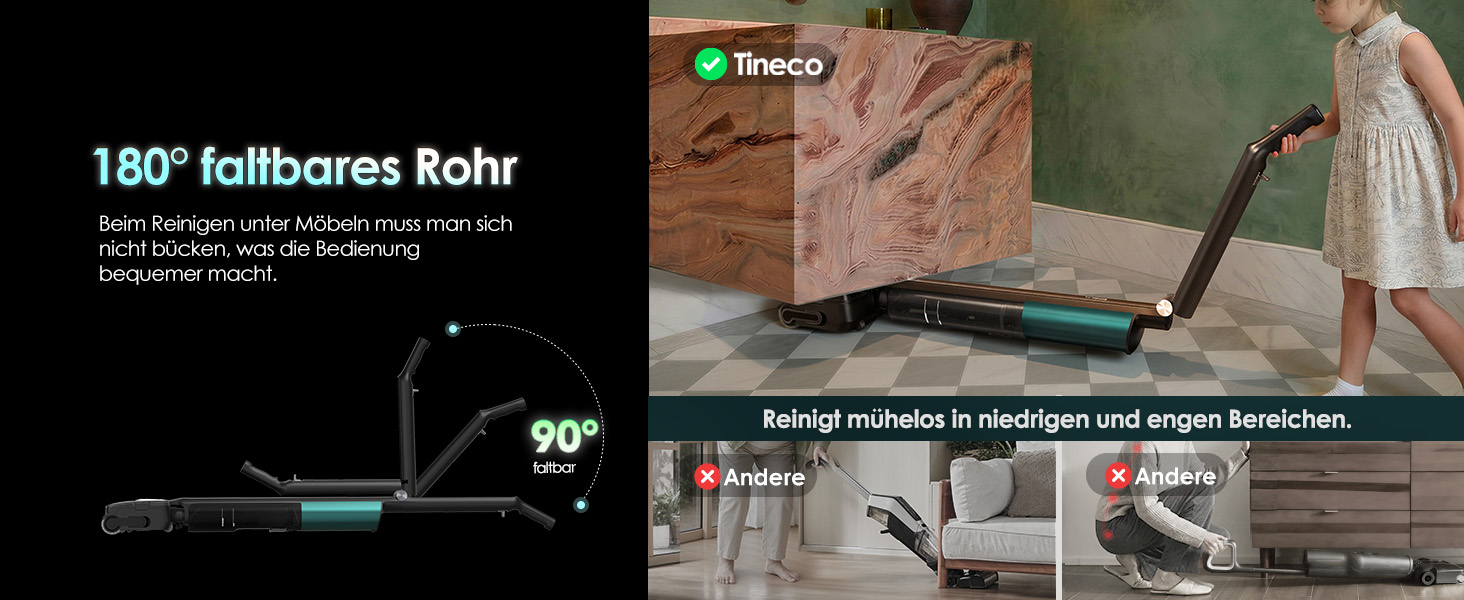 Вертикальний миючий пилосос Tineco i7 Fold з функцією самоочищення, вологий та сухий прибирання