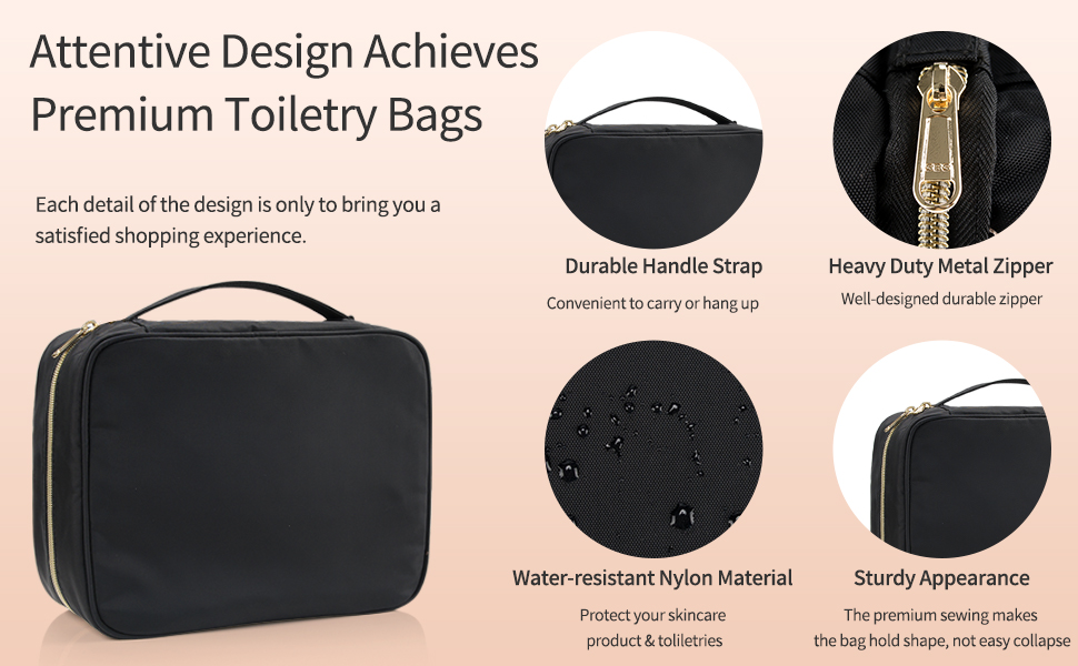 Культурний мішечок для жінок та чоловіків, дорожній аксесуар для косметики та туалетних аксесуарів, чорний