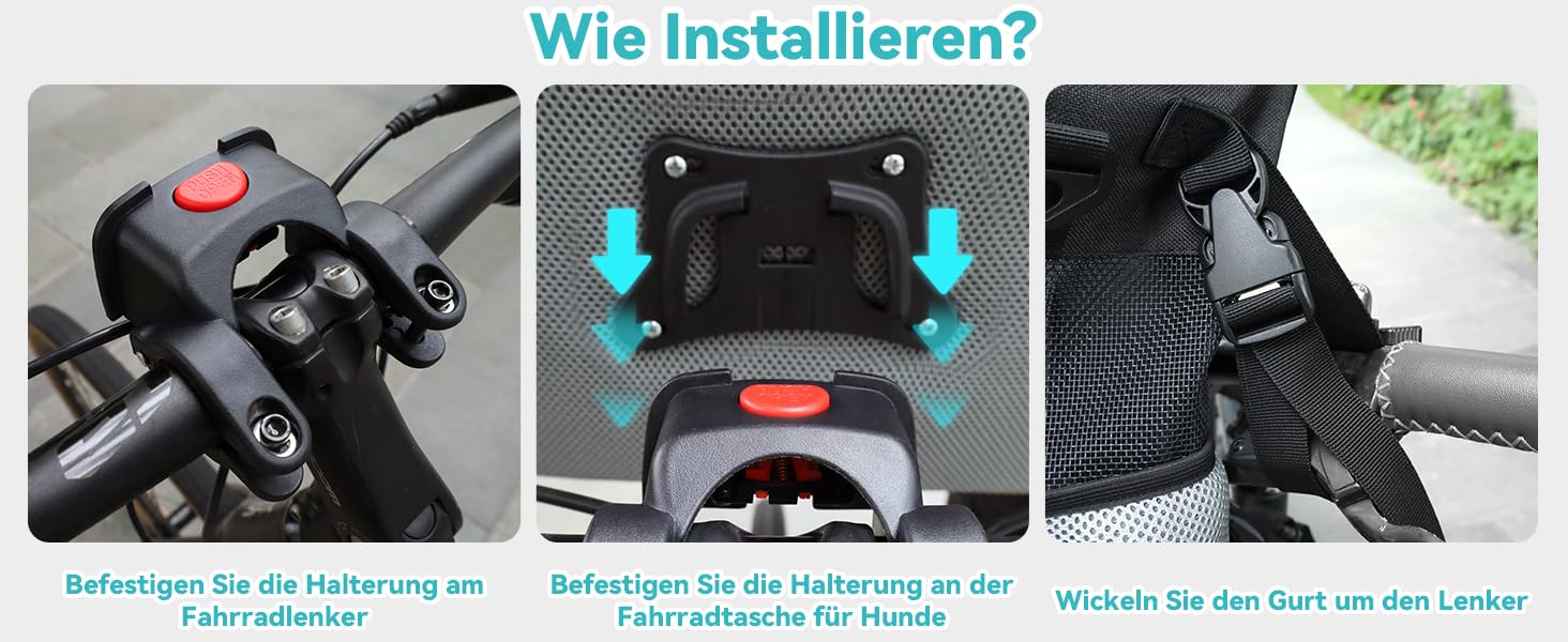 Корзина для собак на велосипед до 3 кг, універсальний кріплення Φ53 мм, сумка-рюкзак, автокрісло з дихаючою сіткою, водовідштовхувальне сидіння для маленьких собак