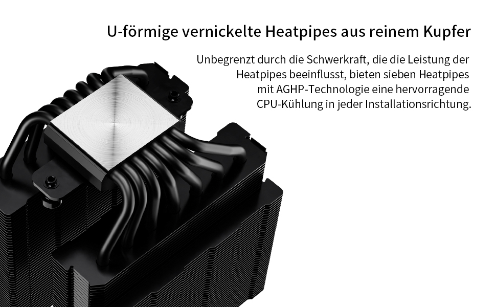 Кулер для процесора Thermalright Phantom Spirit 120 EVO, 7 теплових трубок, 2 PWM вентилятори 2150 RPM, сумісність з AMD AM4/AM5 та Intel LGA 115X/1200/1700/1851/2000 (Чорний, PS120 D EVO)