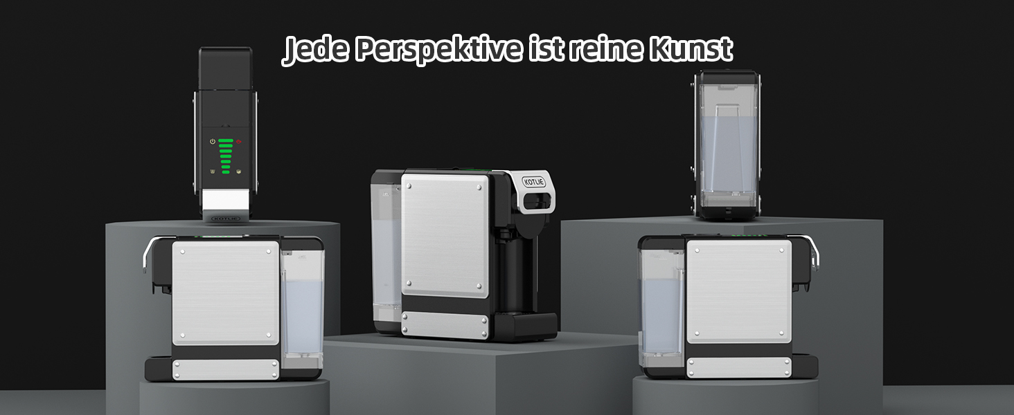 Кавомашина KOTLIE ST-550 Multi-Kapsel: 4-в-1 для Nes Original, Dolce Gusto, MIO та меленої кави, 19 Bar, 19 Bar, 7 рівнів об'єму води