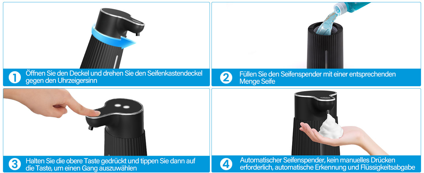 Електричний дозатор мила 400 мл з сенсором, автоматичний диспенсер піни для мила, настінний, білий, USB, IPX6 вологостійкий
