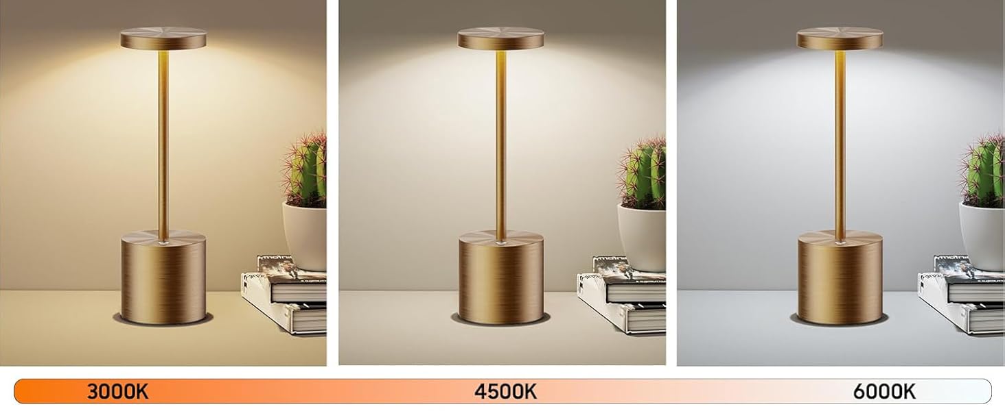 Бездротова LED-лампа SLSMD на акумуляторі 5000mAh, регульована яскравість, металевий корпус, USB-зарядка, для дому та вулиці, чорний (2 шт.)