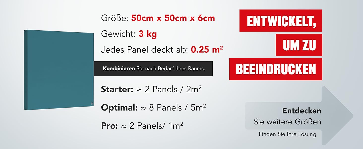 Акустична панель Addictive Sound Schallabsorber Wand Premium для стін та стелі, звукопоглинаюча панель класу A, 100x50x11 см, колір бордовий (Burgundy)