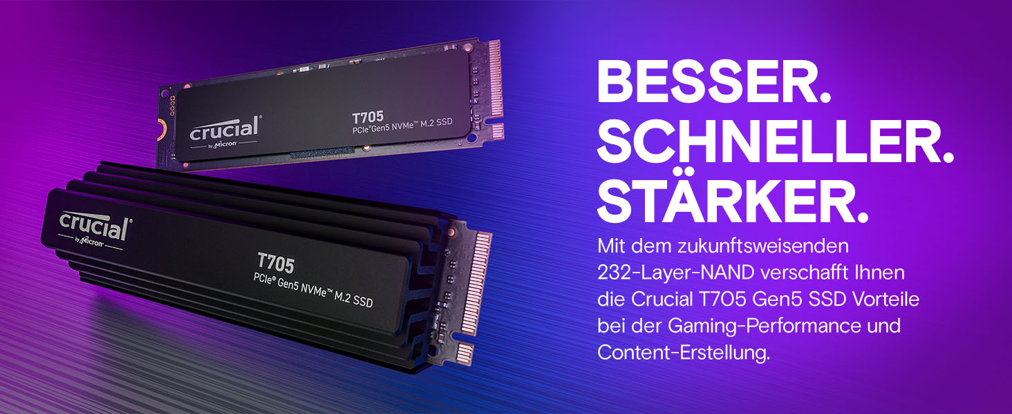 SSD Crucial T705 1TB PCIe Gen5 NVMe M.2 - Швидкий накопичувач з інтерфейсом PCIe Gen5