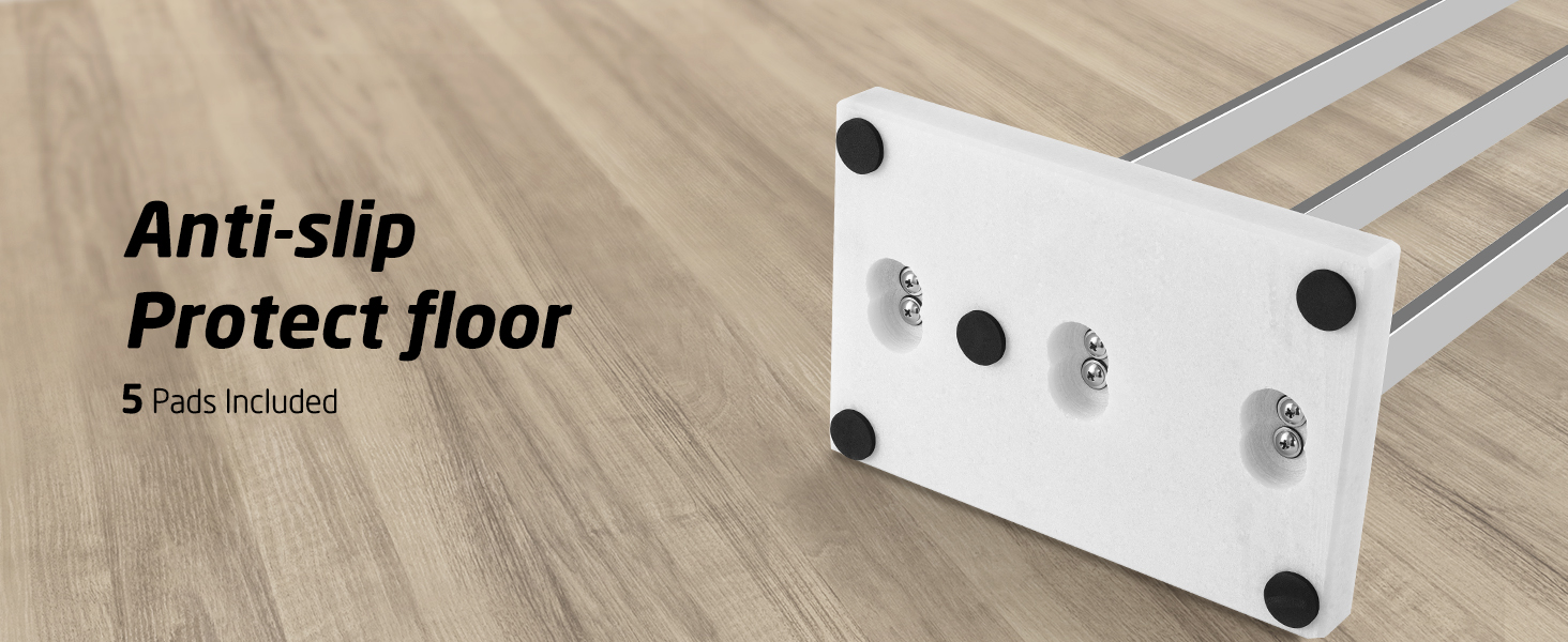 Підставка для рушників KES, вільна стоянка, 3 стійки, нержавіюча сталь SUS304, з мармуровою основою, BTH217S3-2 (полірована)