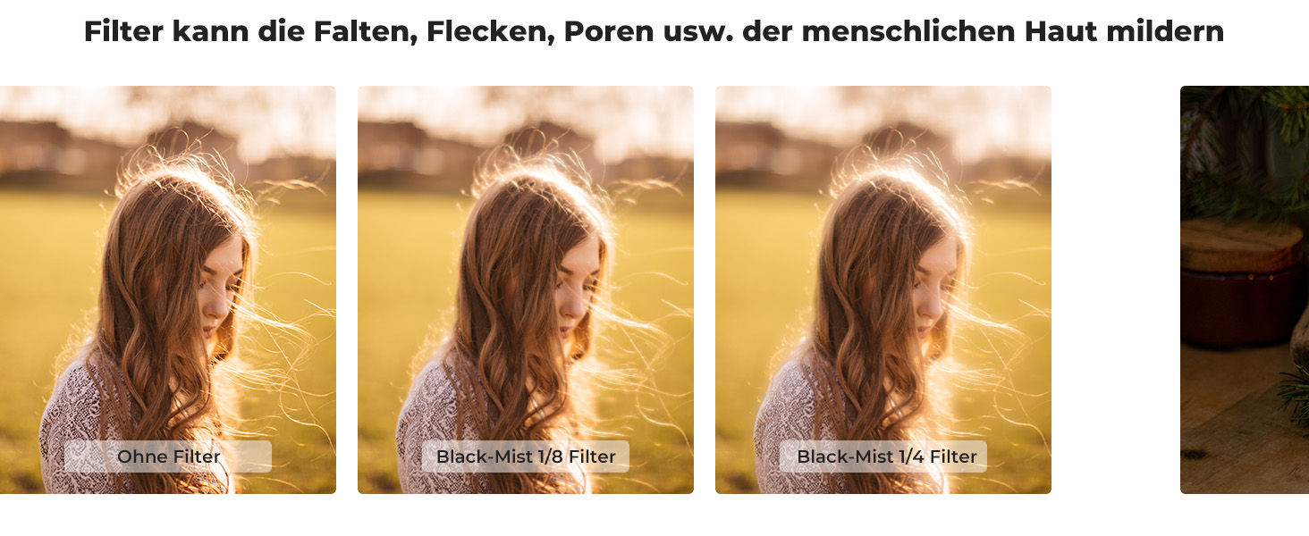 Фільтри K&F Concept Black Mist 1/4 та 1/8, 67mm, Black Promist Filtersets, Nano-Klear (Ефектний фільтр дифузії)