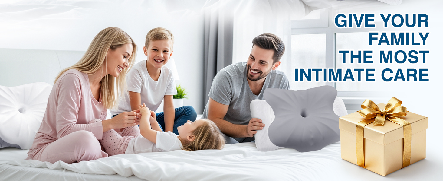 Подушка для шиї Subtail - подушка з піною з пам'яті, ергономічна подушка для сну на боці, спині та животі, сірого кольору