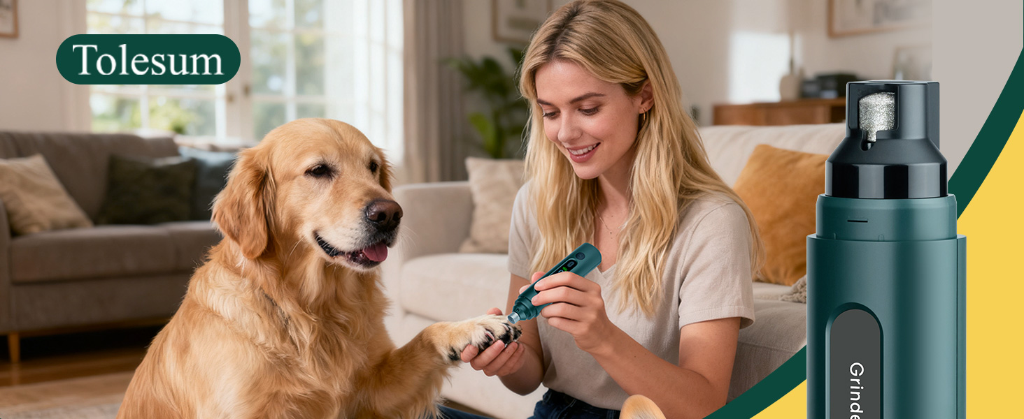 Електричний точилка для кігтів собак 5-ступінчатий з LED-підсвіткою, тихий, перезаряджуваний, потужний точилка для кігтів для домашніх тварин, для собак та котів малих та середніх порід