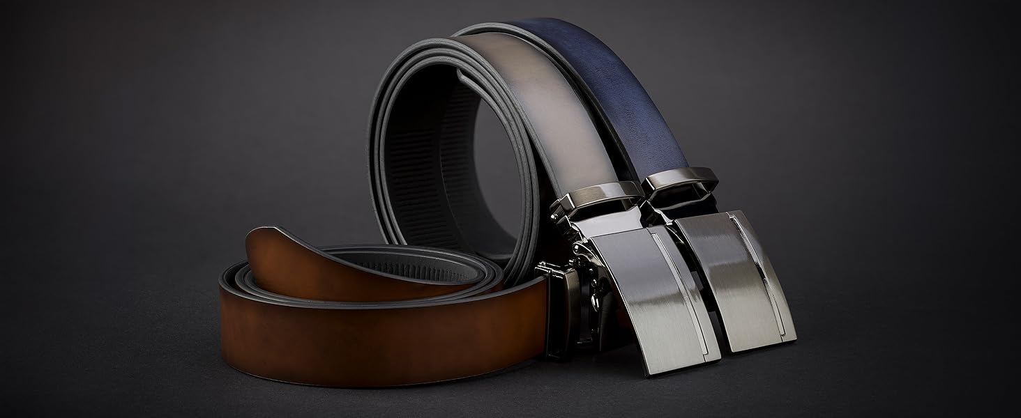 Чоловічий шкіряний ремінь Lindenmann Automatik, колір коньяк, розмір 105/120 см