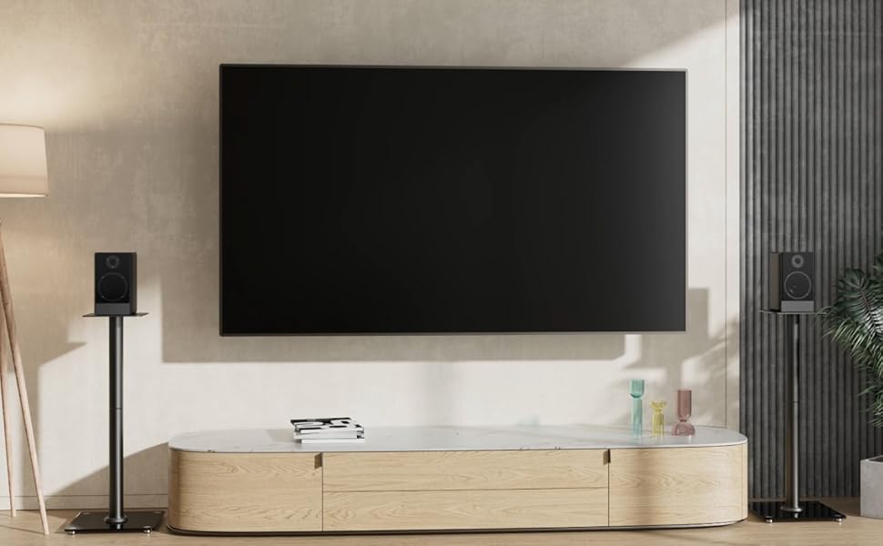 Підставка для колонок HALTERUNGSPROFI LSTSL4-B: металева, для сателітної акустики, пара (2 шт.), до 25 кг