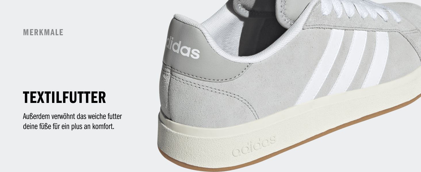 Кросівки Adidas Grand Court Base 00s Wildleder Core Black/Ftwr White/Gum, 43 1/3 EU, JQ6018