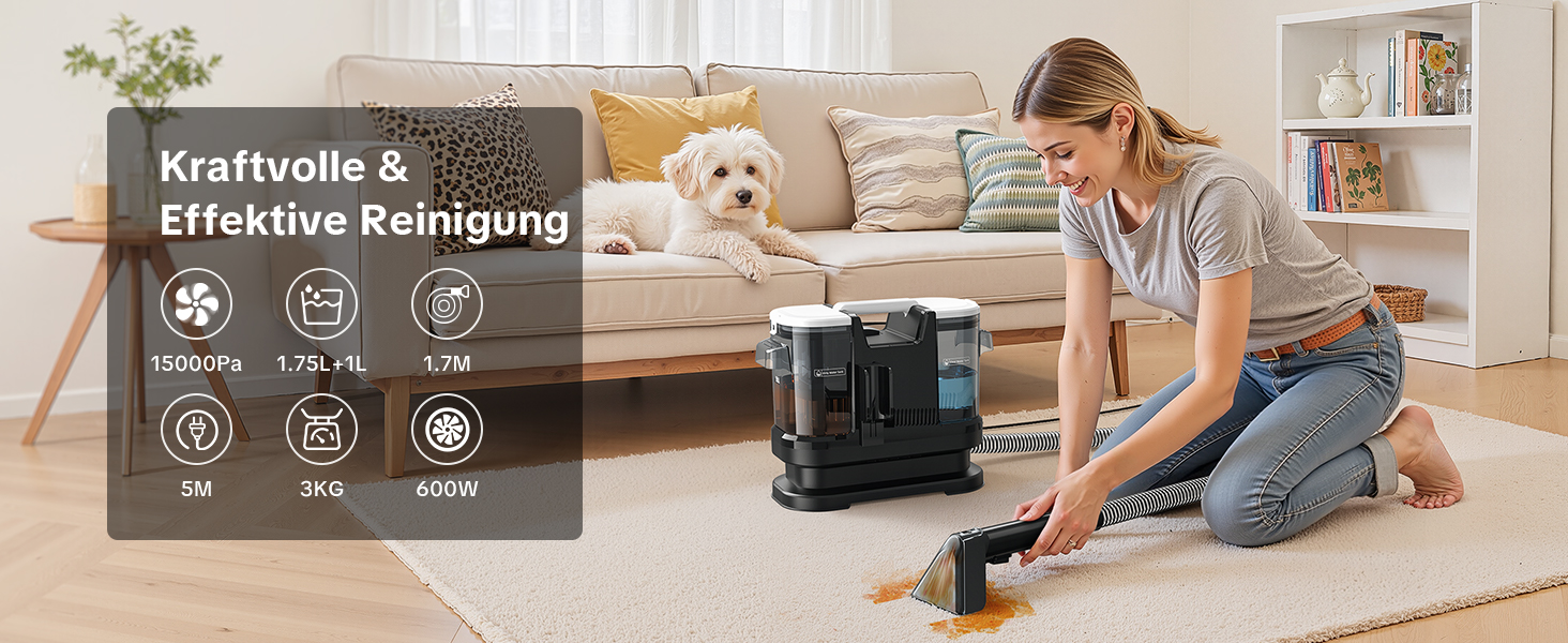 Низькопрофільний пилосос для вологого та сухого прибирання 450W з потужністю всмоктування 13500Pa, для килимів, м'яких меблів, диванів, крісел, сходи, автомобіля, килимків. Білий (чорно-білий)