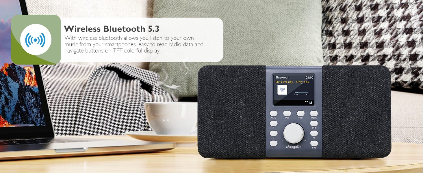 MD5 Портативне DAB радіо з Bluetooth 5.3 та 2.4