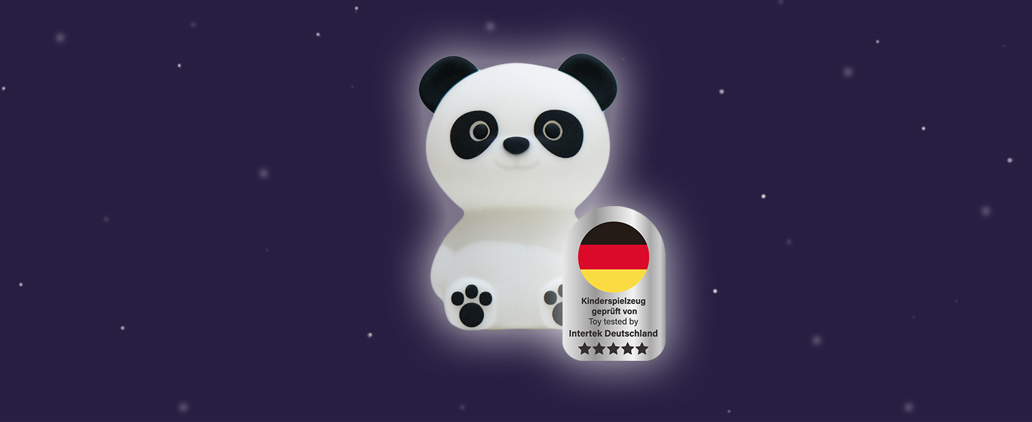 MegaLight LED Night Light for Kids RGB Color Changing | Night Light Baby without Swallowing Hazards | Dimming Nursing Light with Timer | Touch USB Night Lamp for Children's Room | Paddy Panda
