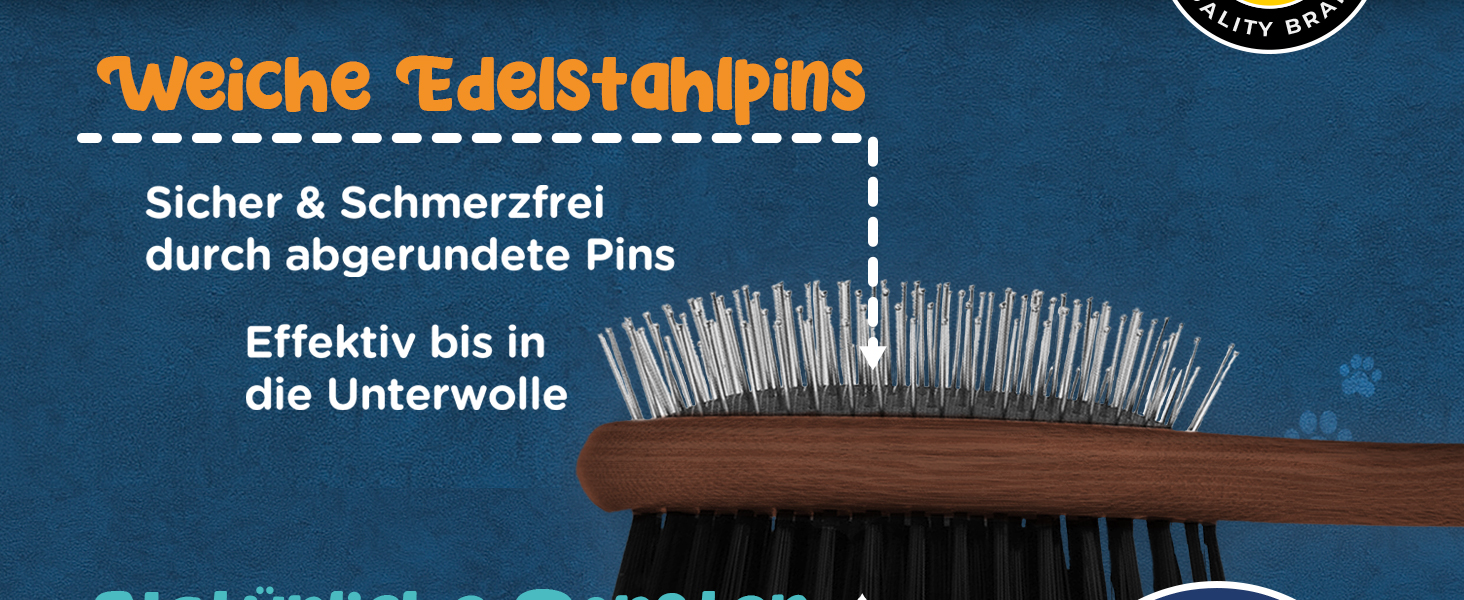 Двостороння щітка для собак та котів HomePetWorld - для догляду за довгою та середньою шерстю, видалення ковтунів та підшерстя