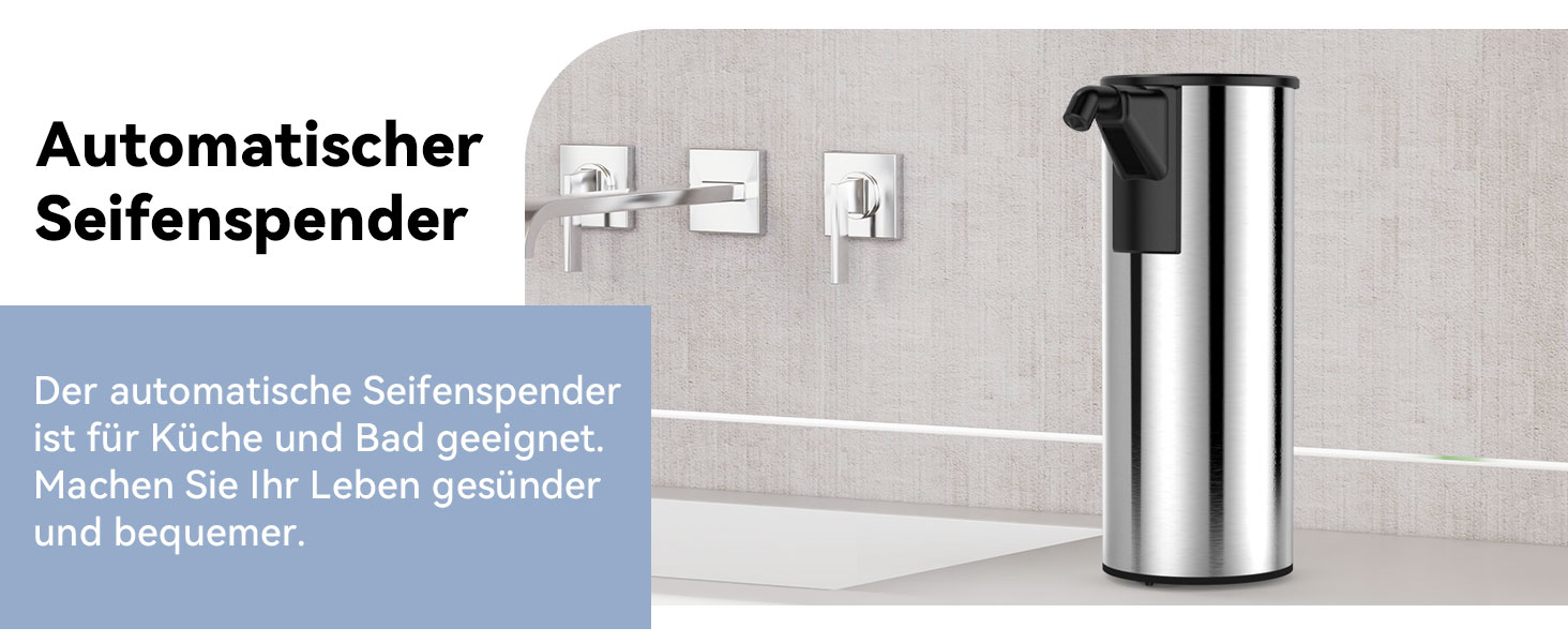 Автоматичний безконтактний диспенсер для мила з 4 рівнями регулювання, 400 мл, електричний, на батарейках, для встановлення на стільницю, з інфрачервоним сенсором, бронзовий (Silver, USB-зарядний)