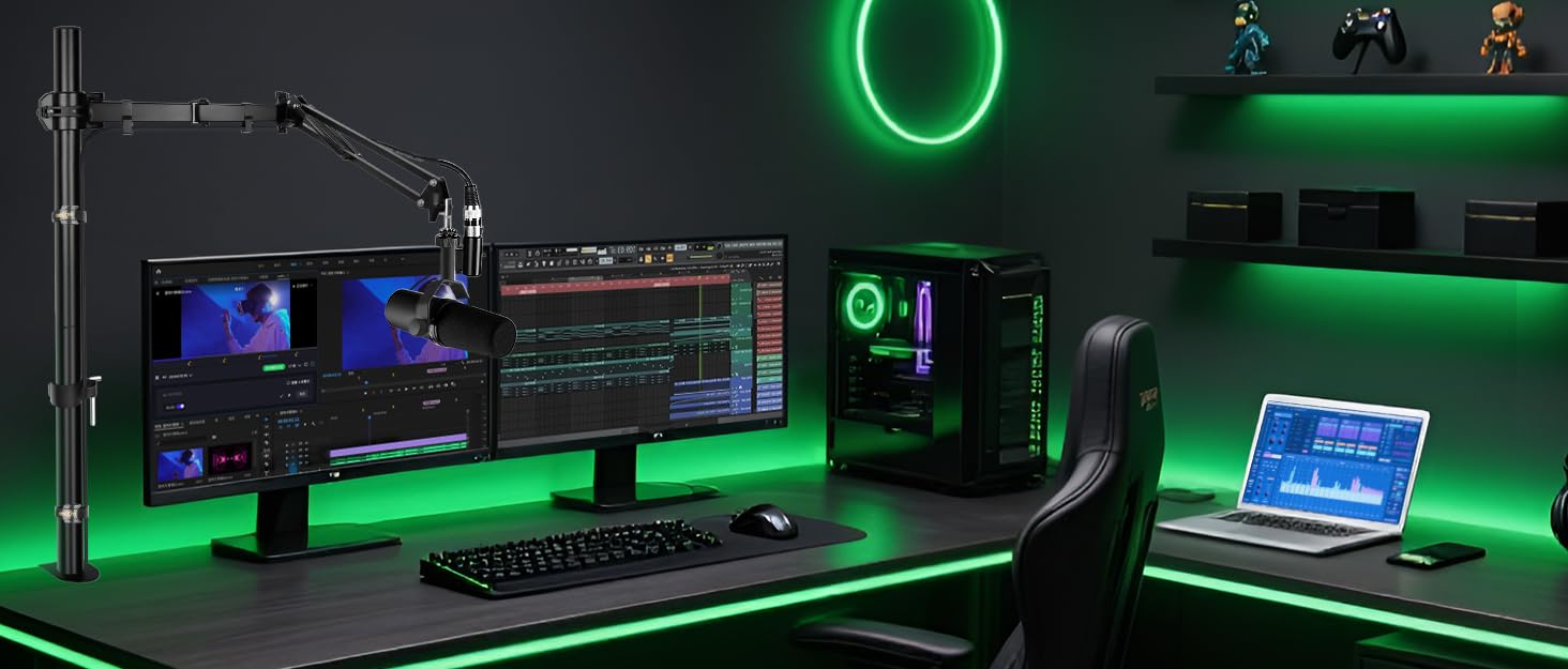 Підставка для мікрофона Audio Technica AT2020 з поп-фільтром та вітрозахистом (комплект)