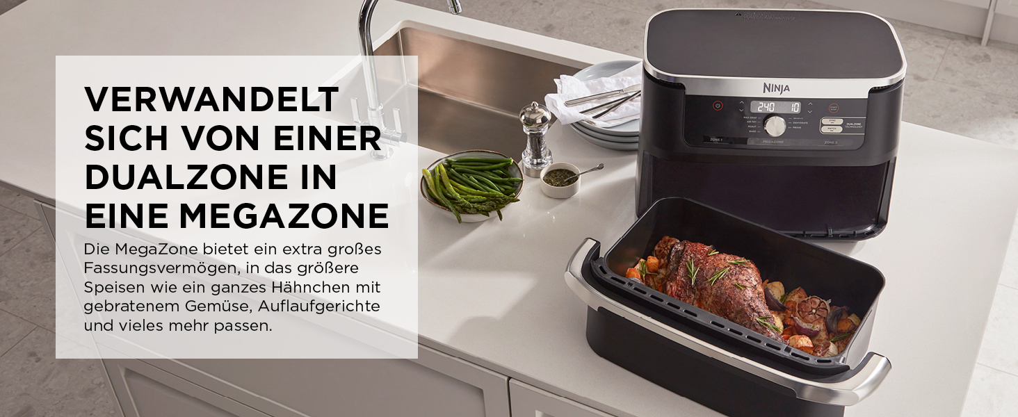 Фритюрниця повітряна Ninja Foodi FlexDrawer AF500EU, 10.4 л, 7-в-1, чорна