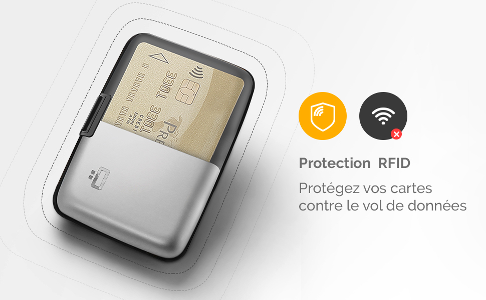 Алюмінієве картхолдер ÖGON -DESIGNS Smart Case Stockholm V1 з RFID захистом (Skull Style)