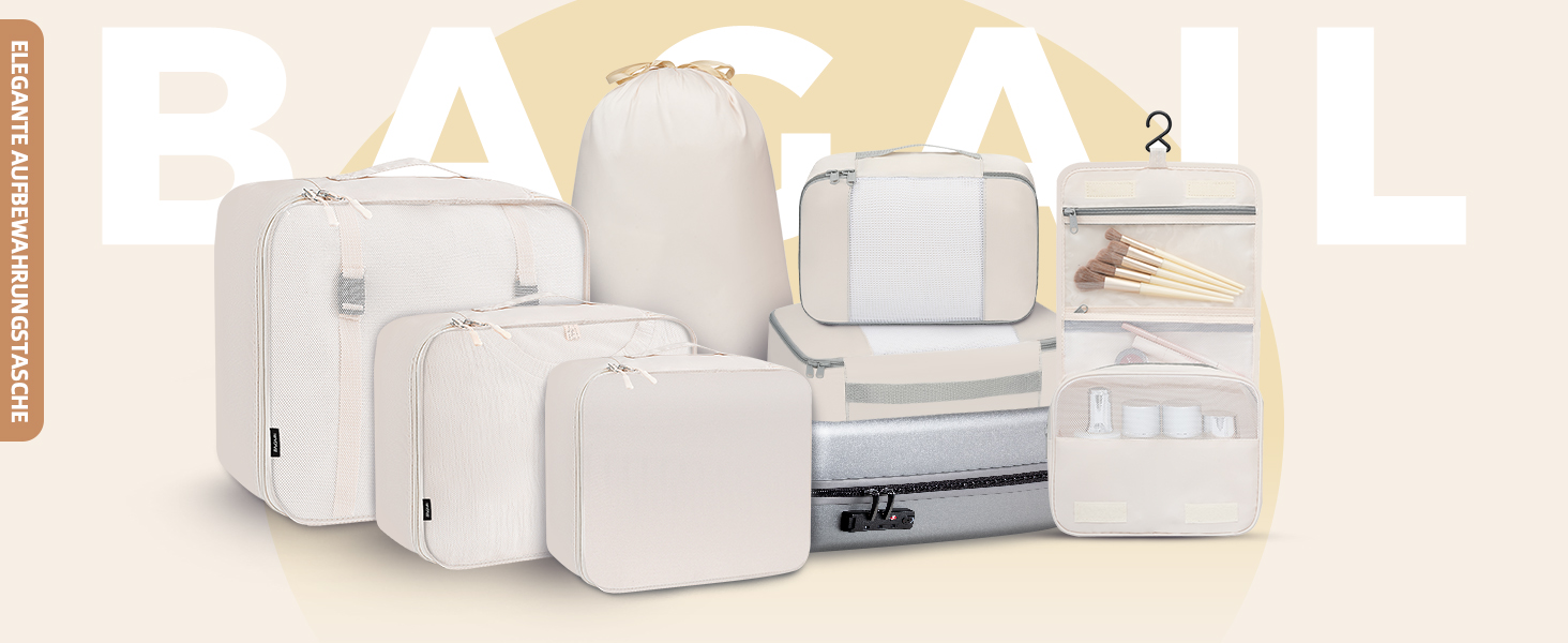 Набір органайзерів для подорожей BAGAIL (10 шт.) різних розмірів – Matcha Green