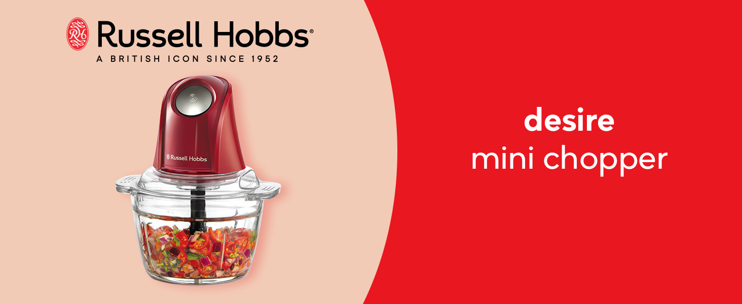 Кухонна машина Russell Hobbs 27131-56: електрична, для овочів, фруктів, м'яса, цибулі, 1л, нержавіюча сталь, 350W