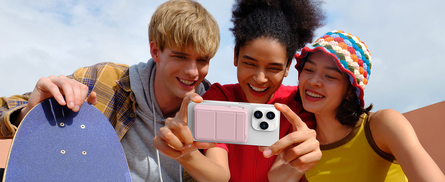 Power Bank Azmuth для iPhone з MagSafe, 10000mAh, бездротова зарядка, LED дисплей, білий (рожевий)