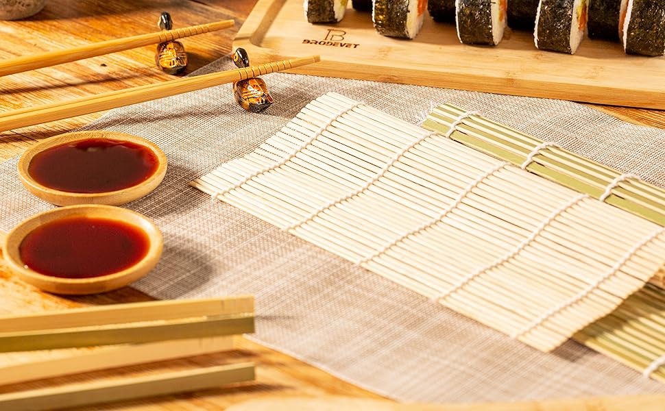 Набір для приготування суші 2025 – 29 предметів: з інструкцією, рецептами, формою для онігірі, бамбуковою килимком, палочками для їжі та соєвим соусом