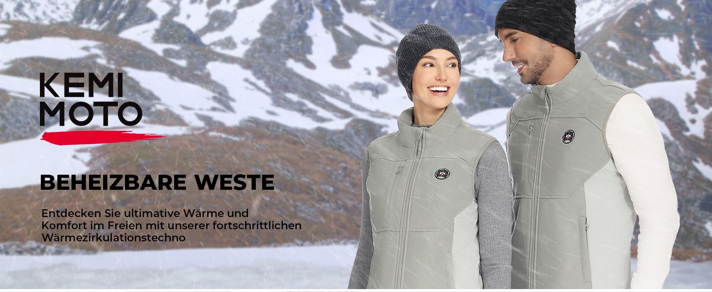 Обогреваемая жилетка KEMIMOTO для мужчин и женщин с USB-аккумулятором 10000mAh, 5 зон обогрева, для катания на лыжах, рыбалки, мотоцикла, активного отдыха, серый, XL