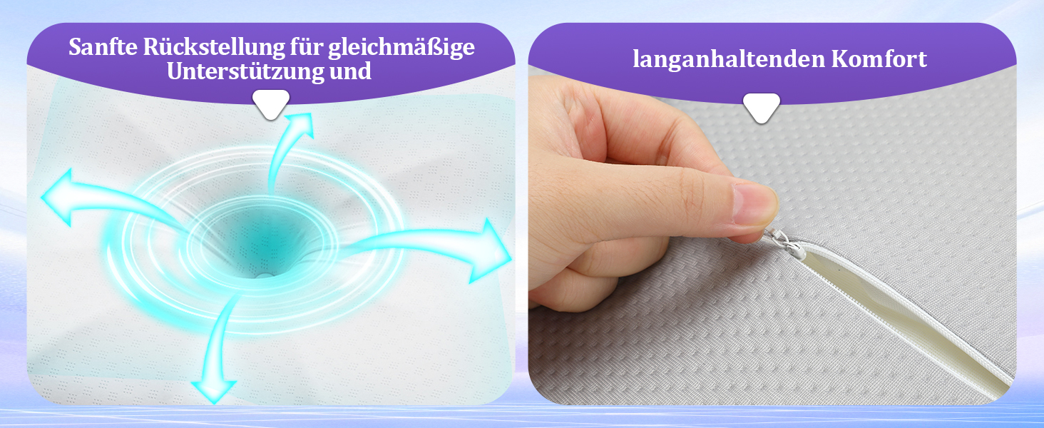 Подушка для шиї з Memory Foam - Ортопедична подушка для сну, бічних, спинних та тих, хто спить на животі. Підтримка шиї.
