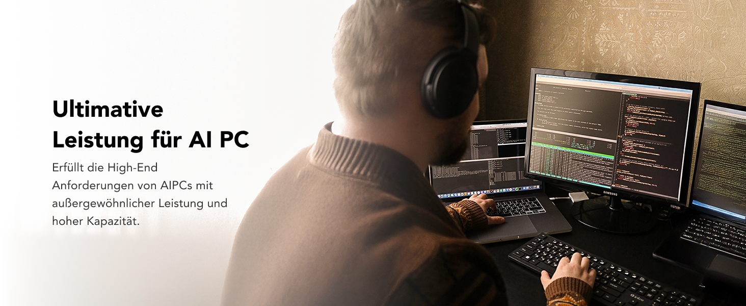 Lexar NM1090 PRO 1TB - SSD PCIe 5.0 Gen5 NVMe: до 14000 МБ/с, для AI, ігор та створення контенту (Laptop/PC)