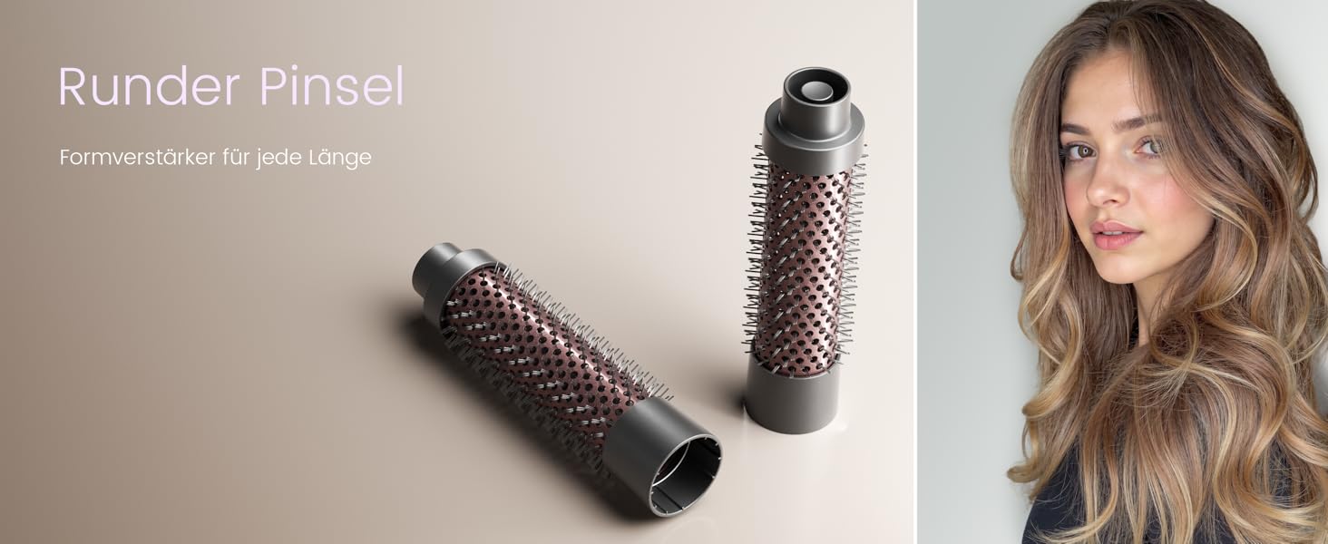 Airstyler 6-в-1: Фен-щітка, локони, об'єм, випрямлення, сушка волосся (Rose Gold)