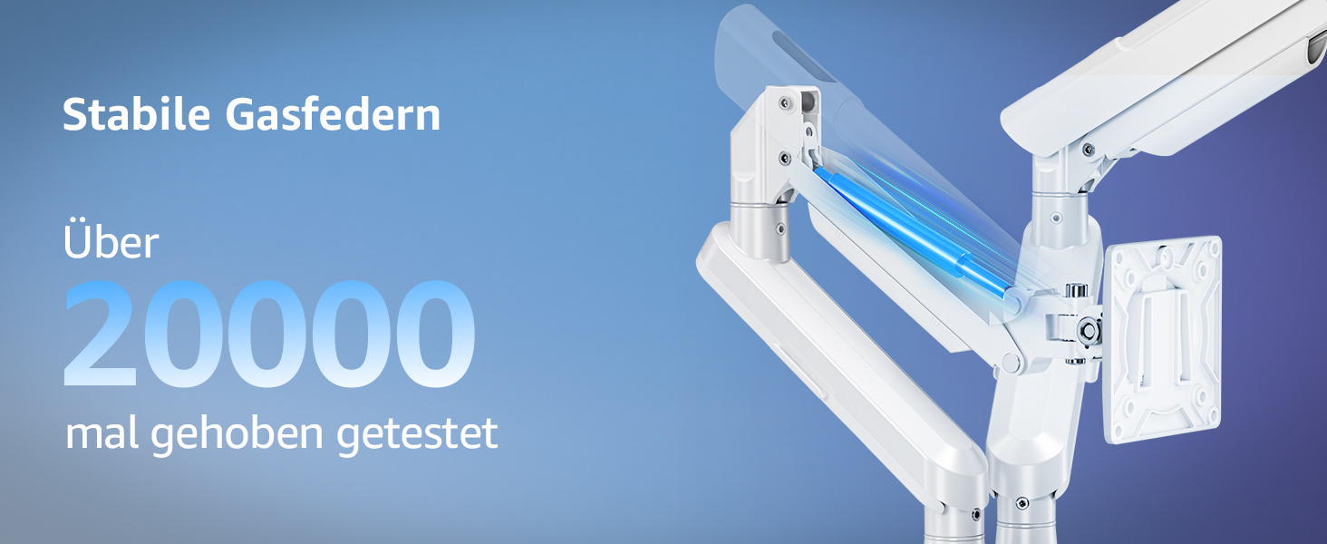 Кріплення для монітора ELIVED EV6012W: підставка для 2 моніторів (13-32 дюйми, 2-9 кг, VESA 75/100mm, регульована, білий)