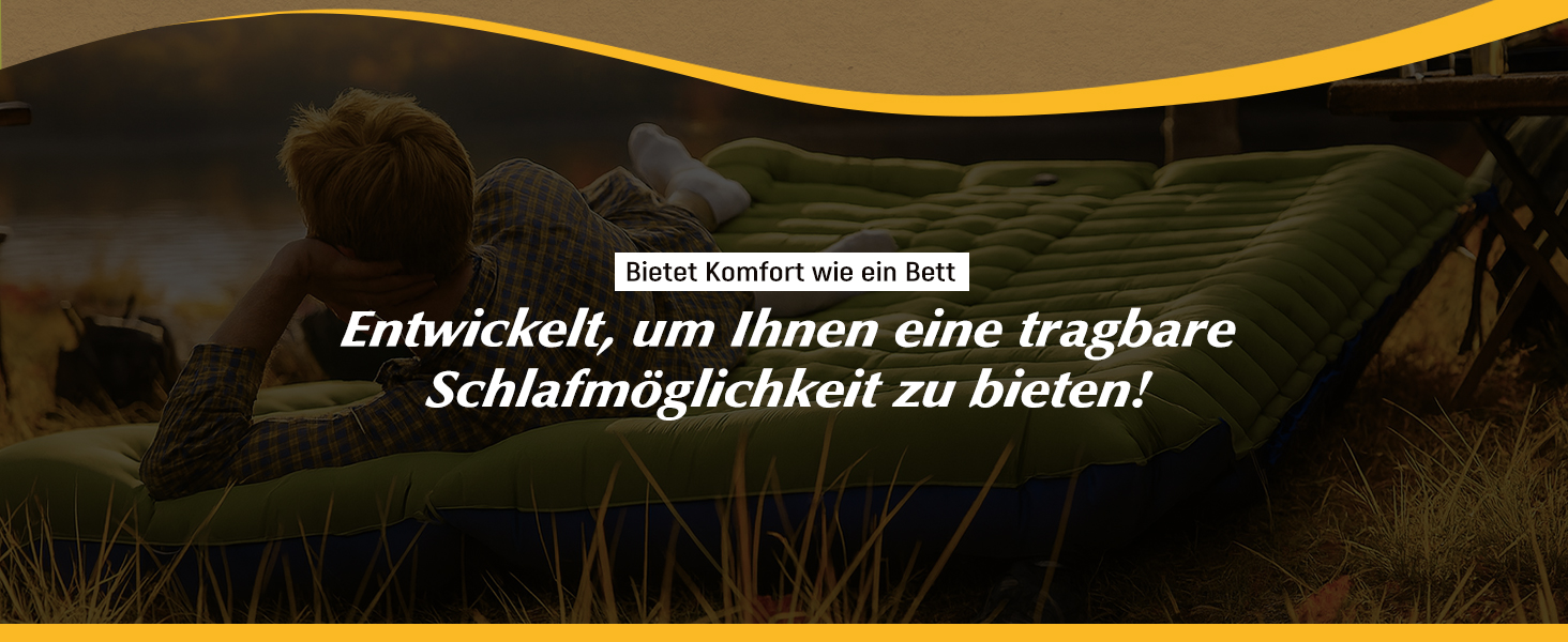 Саморозкладаючий килимок для кемпінгу Double, ультралегкий, товстий, з насосом для ніг, зелено-блакитний