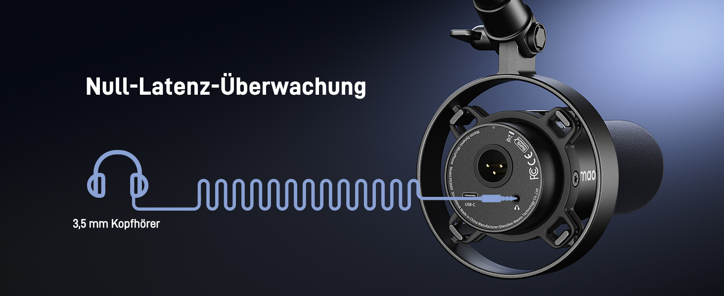 MAONO PD300X: USB-мікрофон для подкастів та запису звуку, XLR, динамічний, шумозаглушення, 192kHz-24Bit