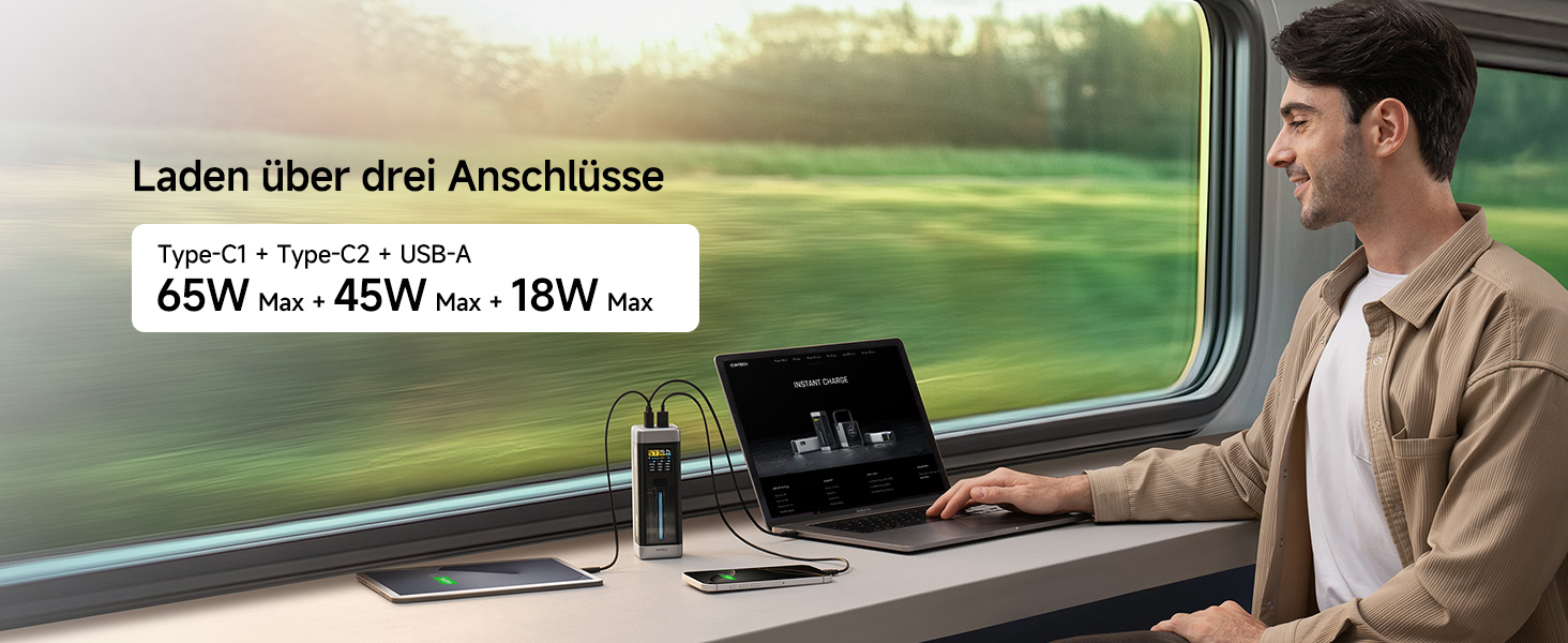 Power Bank CUKTECH 20: 25000mAh, 140W, PD3.1, 3 порти, цифровий дисплей, для ноутбуків, MacBook, Xiaomi, Galaxy, iPhone