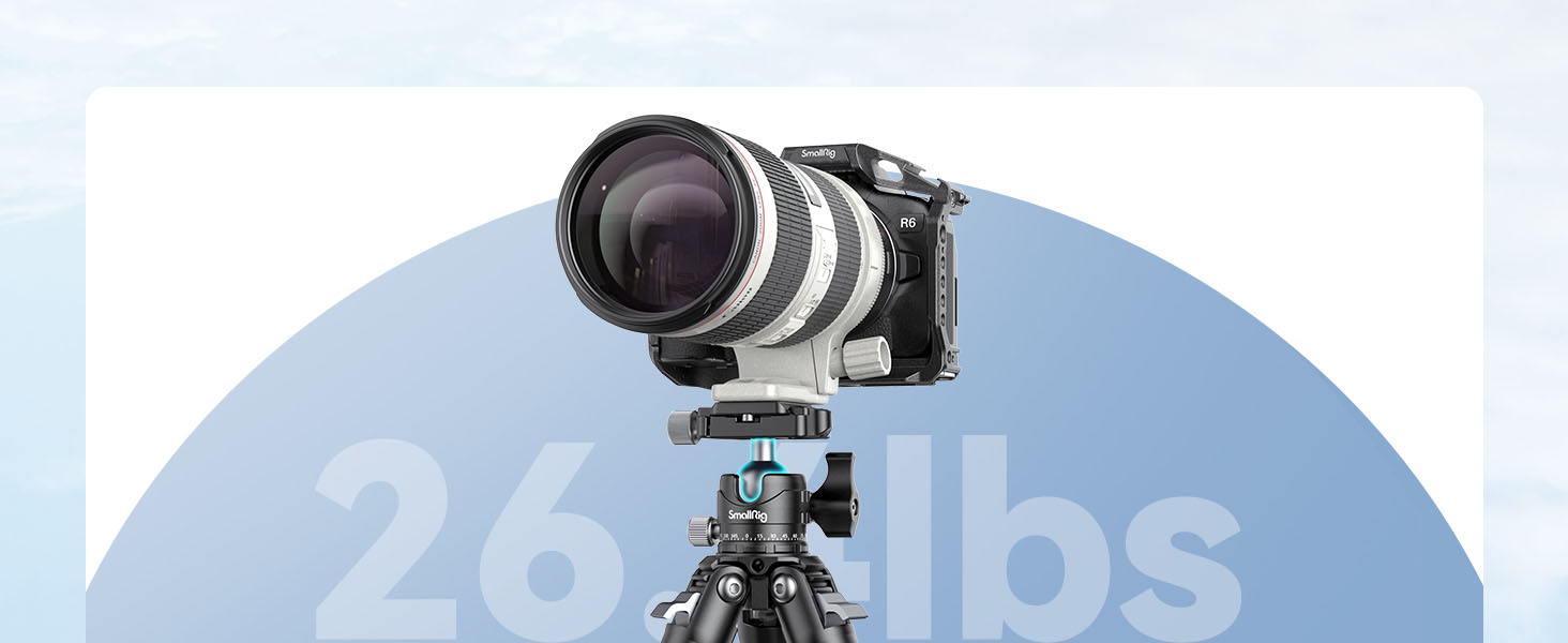 Легкий компактний штатив SmallRig 4060 з карбонового волокна, знімним моноподом та 360° кульковою головою, навантаження до 10 кг