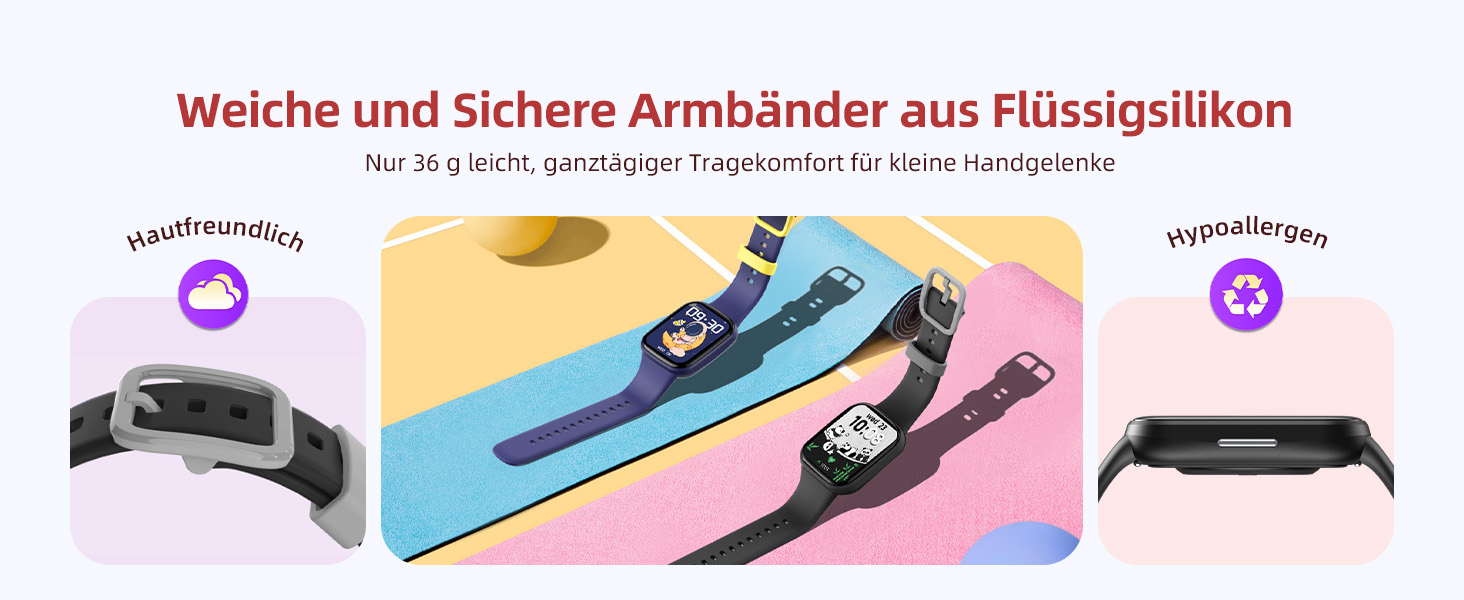 Дитячий розумний годинник Parsonver, 1.69' - фітнес-трекер з пульсометром, монітором сну, IP68, 20 спортивних режимів, для дітей 6-12 років, чорний