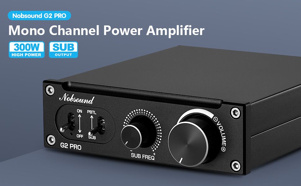 Nobsound G2 PRO 300W Міні HiFi Сабвуферний/Повнодіапазонний Моно Аудіо Підсилювач
