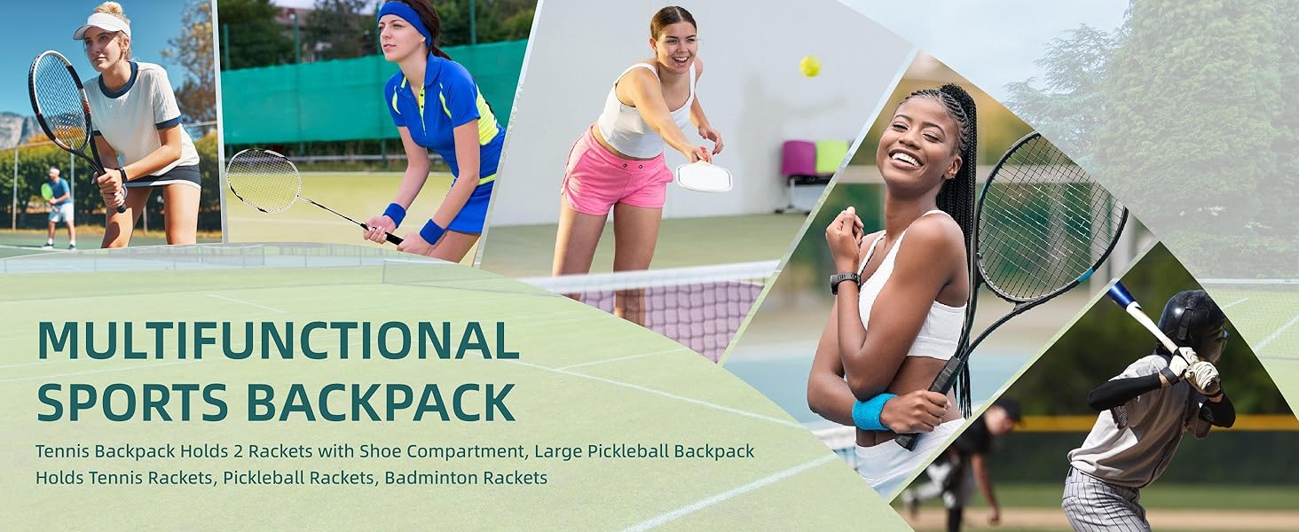 Спортивна сумка для тенісу UtiaMiaoGonGo - рюкзак для ракет, вміщує 2 ракетки та має відділення для взуття. Підходить для тенісу, бадмінтону та падел-тенісу (білий)