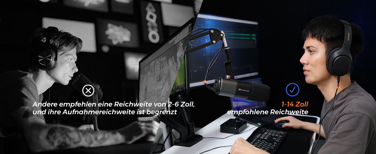 Динамічний мікрофон NearStream USB/XLR для PC Gaming, Streaming, Podcast. З регулюванням гучності, LED кнопкою Mute та кріпленням. Сумісний з MAC, PS4, PS5, Mixer (AM10X)