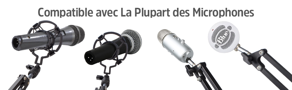 Регульований мікрофонний стійка HAUEA для студії, радіомовлення та телебачення, сумісний з Blue Yeti