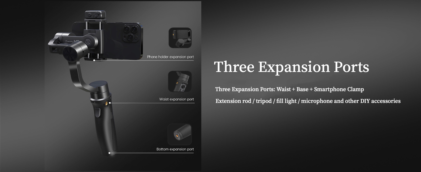 Hohem iSteady Mobile Plus Kit - Стабілізатор для смартфона з підсвічуванням, 3-осьовий, 280г, Android/iOS, для YouTube та TikTok