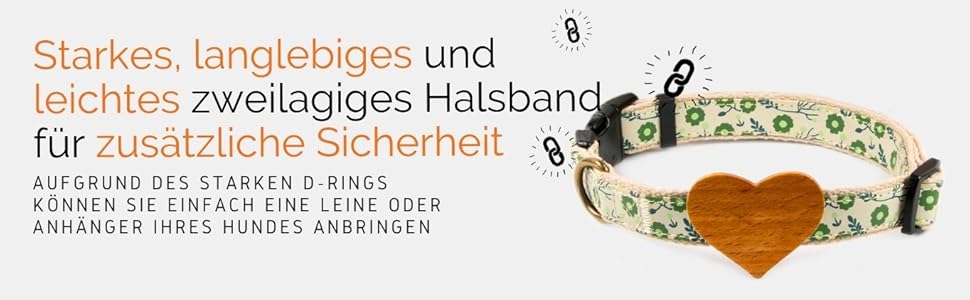 Нашийник для собак Pettsie з серцем та браслетом дружби, регульовані розміри S та M, комфортний дизайнерський льон, міцний та довговічний, чудовий подарунок для любителів собак (35,6 - 50,8 см (M), Зелений)