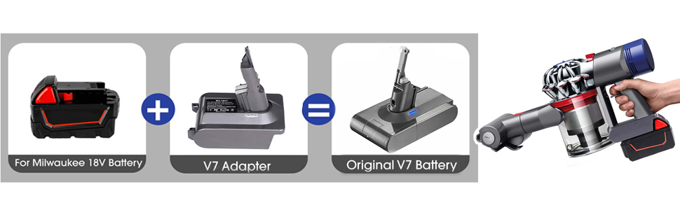 Адаптер для пилососів Dyson V7 V8 від Makita 18V Li-Ion акумулятора. Конвертер для Dyson V7 V8 Animal, Fluffy, Motorhead. (MT18V7/V8)