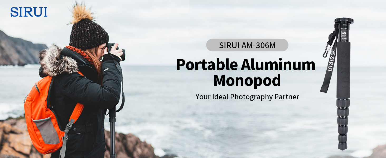 SIRUI AM-326M: Легкий карбоновий монопод - штатив 6 секцій, вантажопідйомність 10 кг