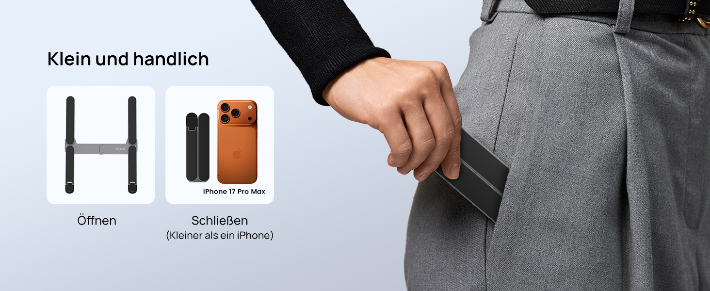 Підставка для ноутбука SODI, алюмінієва, регульована висота, з вентиляцією, для MacBook Pro/Air, HP, Sony, Dell, 10-16