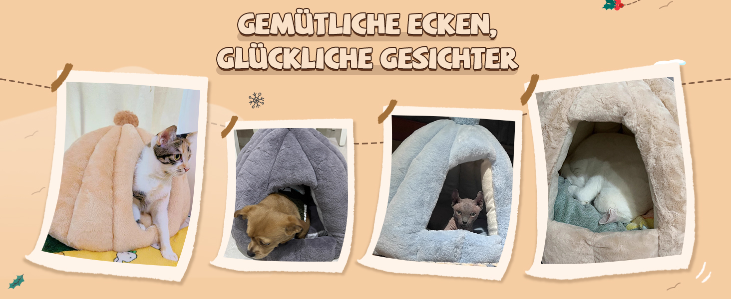 Кішка/Собака, Будинок-Печера ALLSOPETS, Igloo, Зйомний М'який Кисень, Для Маленьких і Середніх Тварин, Глетчер Блакитний, L