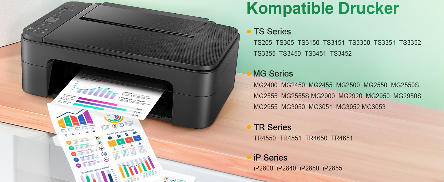 Картриджі Denvoer для принтерів Canon Pixma (PG-545XL та CL-546XL), сумісні чорнильні картриджі