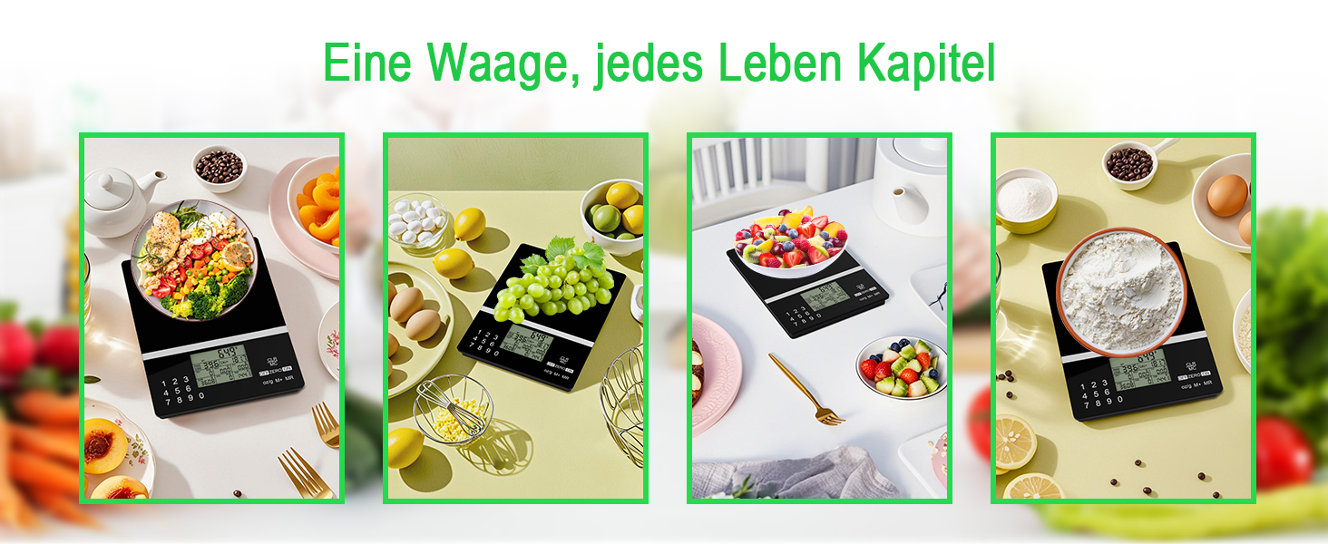 Розумна вага ACCT 5000g для харчування: з кодами продуктів, контролем порцій, для випічки та схуднення. 4 одиниці, функція тарування, батарейки